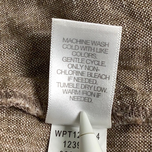 J Jill 100% Linen flat front high waisted pull on pants size 4X NWT - Picture 7 of 12